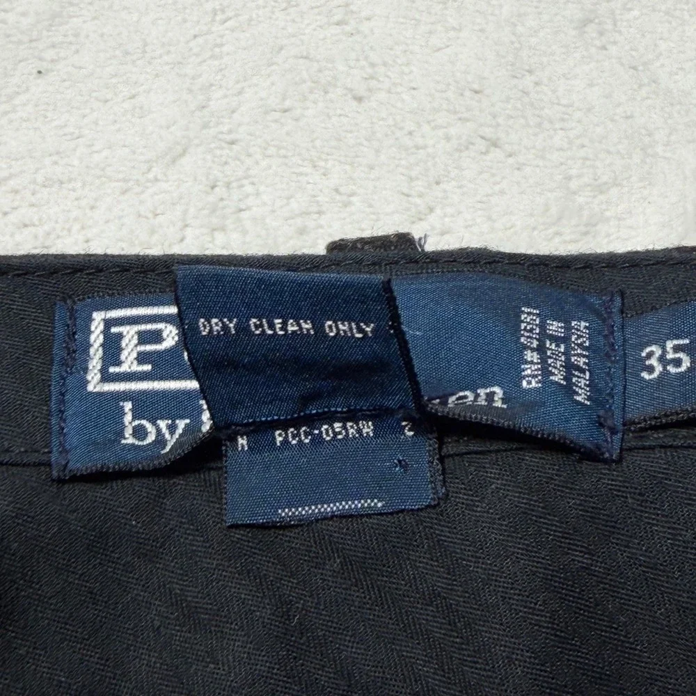 Vintage Polo Ralph Lauren Wool‎ Blend Dress Pants Mens Size 35x30 Gray Straight